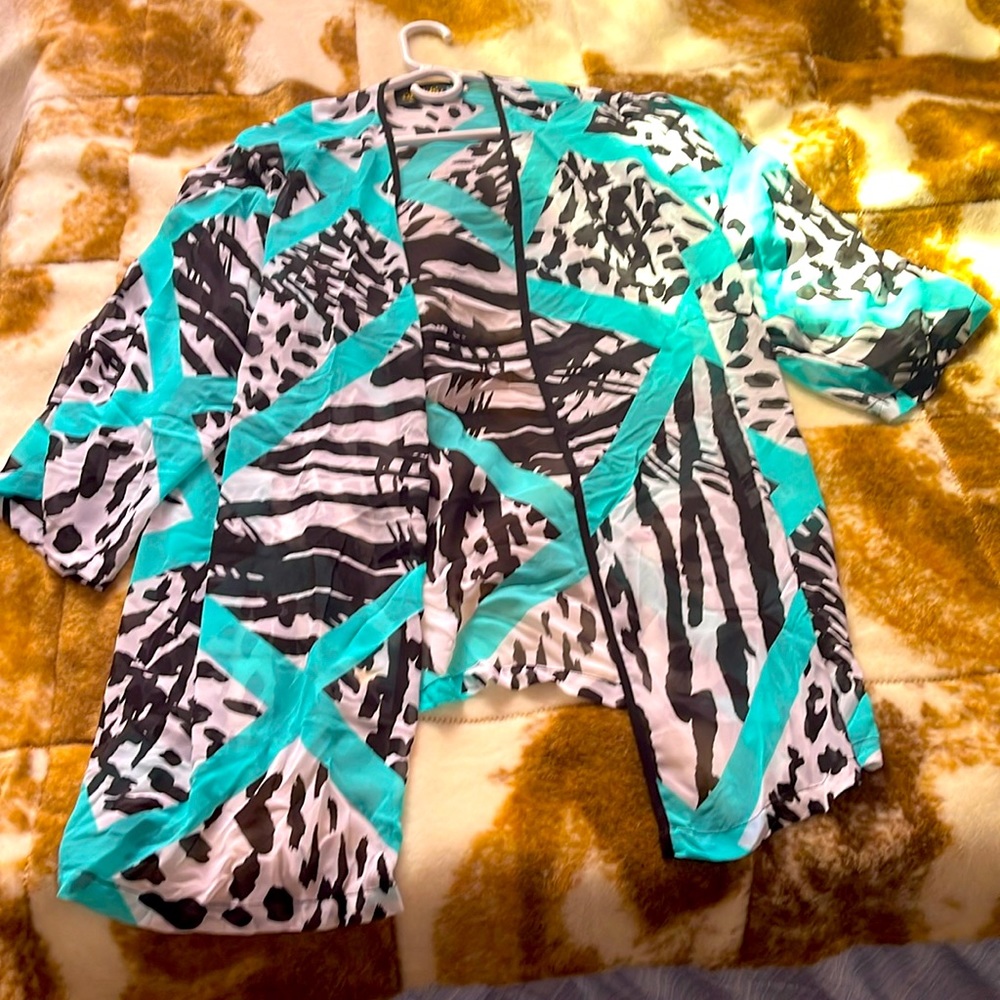 Bob Mackie sheer "wearable art"blouse